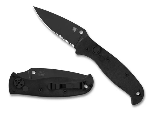 Spyderco Autonomy 2 Black Blade - EDGE Partially Serrated