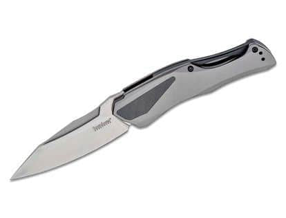 Kershaw 5500 Collateral KVT Assisted Flipper Knife 3.4" D2 Two-Tone Drop Point Blade, Stainless Steel Handles with Carbon Fiber Insert, Frame Lock - 5500X