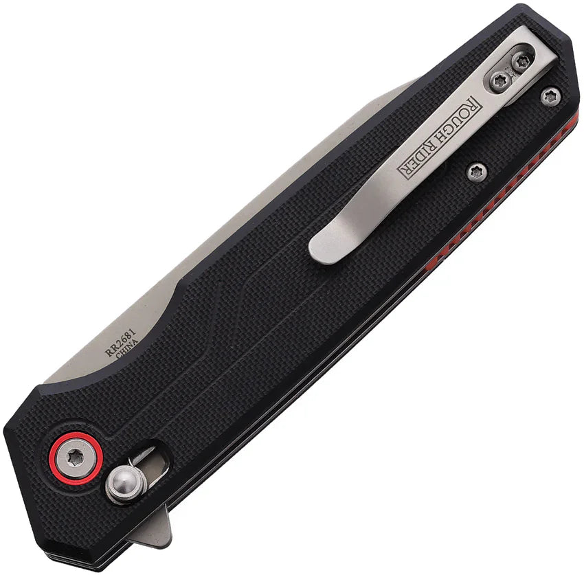 ROUGH RIDER CROSSBAR LOCK A/O BLACK G10 FOLDING STAINLESS POCKET KNIFE 2681