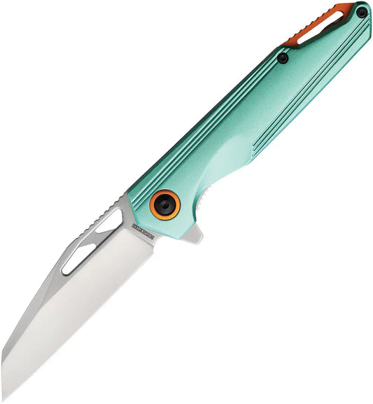 ROUGH RIDER MIAMI FAST LINERLOCK TEAL ALUMINUM FOLDING D2 STEEL POCKET KNIFE 2639