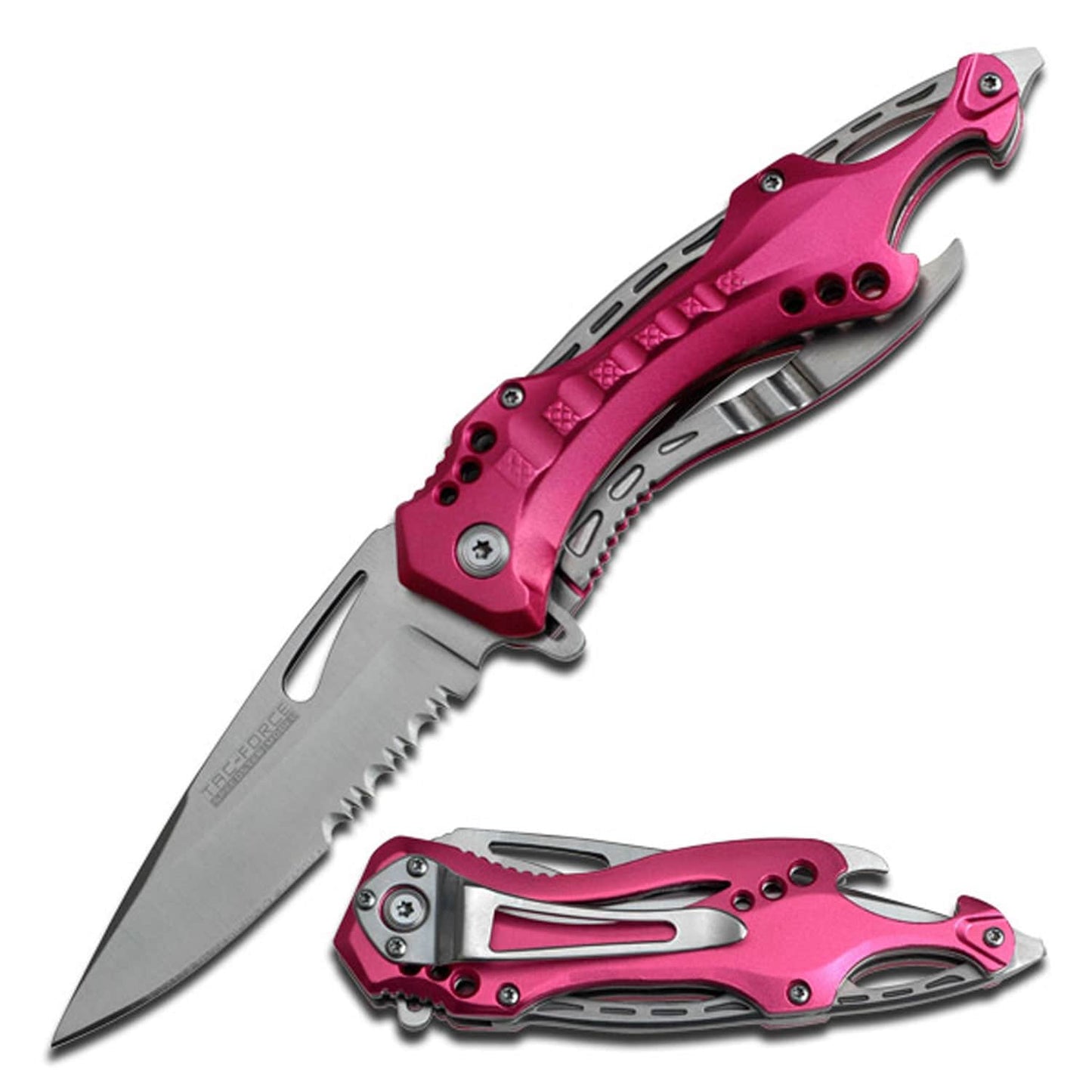 8" TAC FORCE MILITARY PINK SPRING ASSISTED TACTICAL FOLDING KNIFE TF-705PK