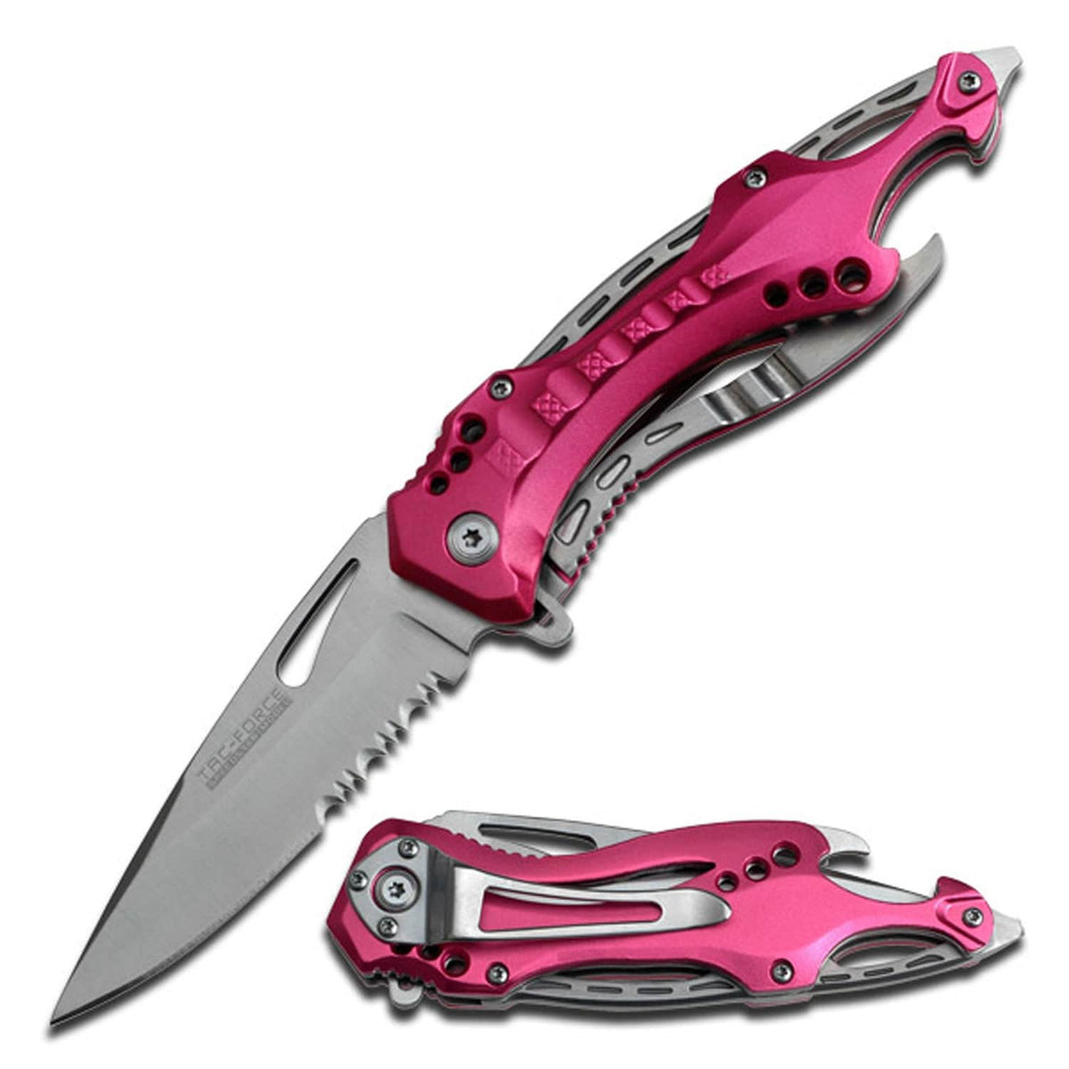 8" TAC FORCE MILITARY PINK SPRING ASSISTED TACTICAL FOLDING KNIFE TF-705PK