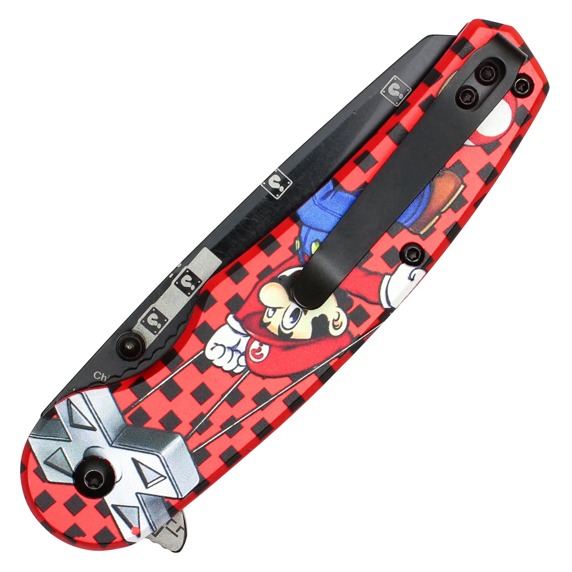 Super Mario Bros - 8" Red Mario D-Pad | Spring Assisted Pocket Knife