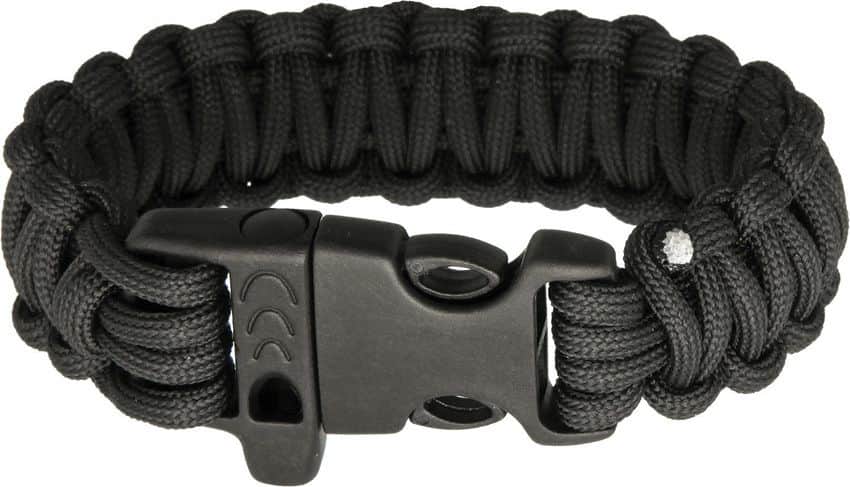 Combat Ready 361 Survival Bracelet Black with Paracord Construction