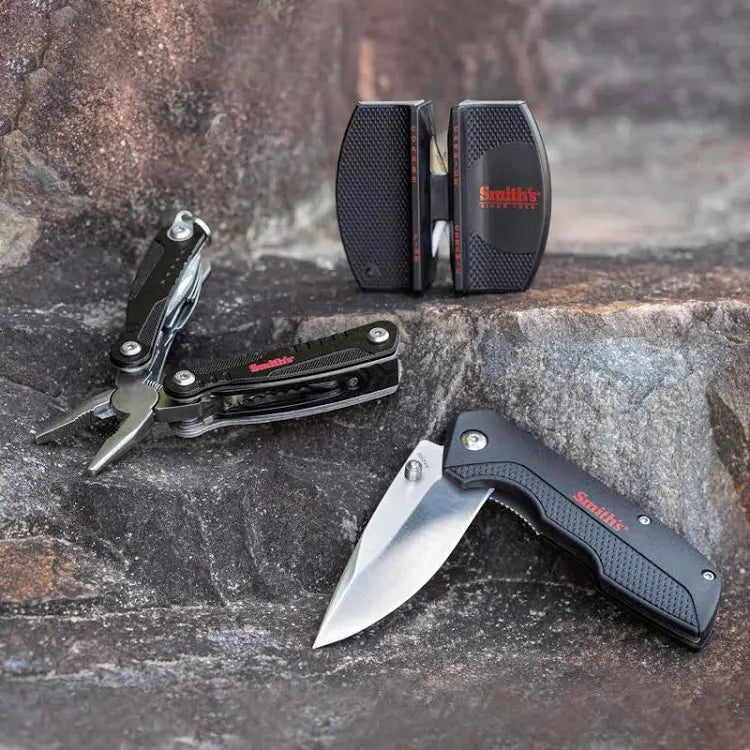 Smith’s Sharpeners EdgeSport Combo Folding Knife & Sharpener – 3” Stainless Blade – Model 51231