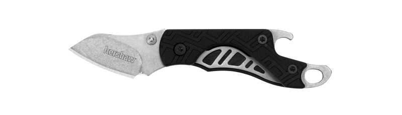 Kershaw Cinder Keychain Knife Bottle Opener (1.4" Stonewash) 1025