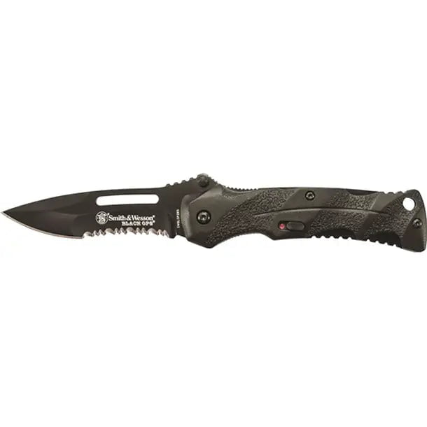 SMITH & WESSON BLACK OPS FOLDING KNIFE DROP POINT, BLACK - SWBLOP2BSCP