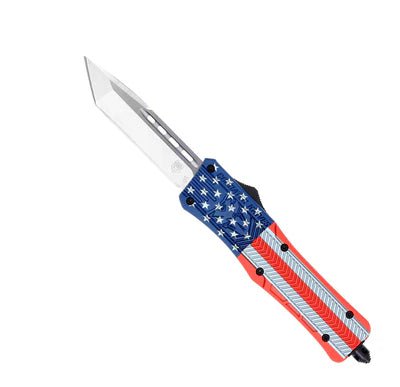 CobraTec MEDIUM AMERICAN FLAG CTK-1 TANTO NOT SERRATED MUSACTK-1MTNS
