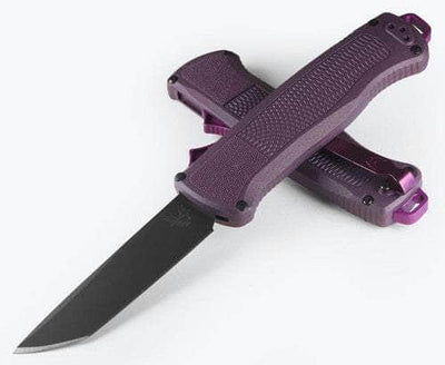 Benchmade Shootout D/A OTF Knife Dark Purple Grivory (3.5" Gray PVD) 5370GY-06