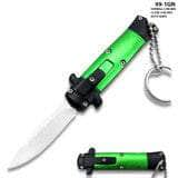 Mini Green Key Chain OTF Knife Drop Point 99-1GN