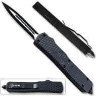 Slim Black Spear Point OTF Knife Assisted Open Tactical Glass Breaker OTFL-902