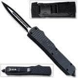 Slim Black Spear Point OTF Knife Assisted Open Tactical Glass Breaker OTFL-902