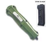 Spear Point OTF Knife Out The Front 7" Tactical Straight Edge Green Handle OTFM-7619GR