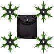 4 Pc Set Six Point Throwing Ninja Stars Snowflake Shurikens