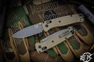 BENCHMADE BUGOUT AXIS FOLDING KNIFE RANGER GREEN 3.24" S30V DROP POINT GRAY 535GRY-1