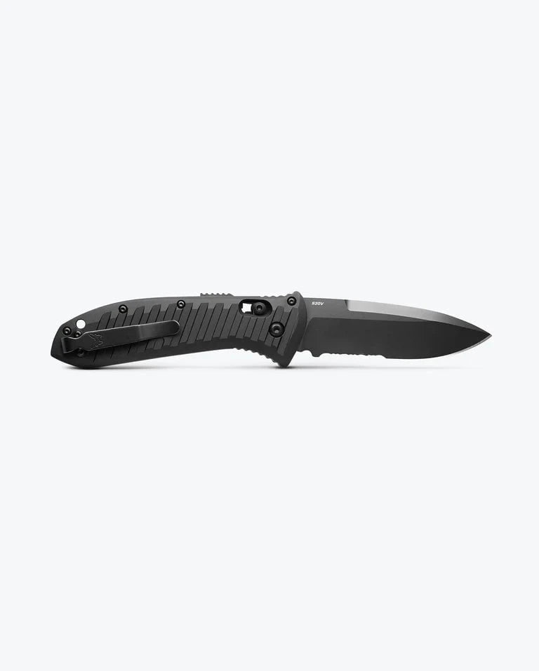 Benchmade 5700SBK Auto Presidio II Automatic Knife (3.7" Black Serr)