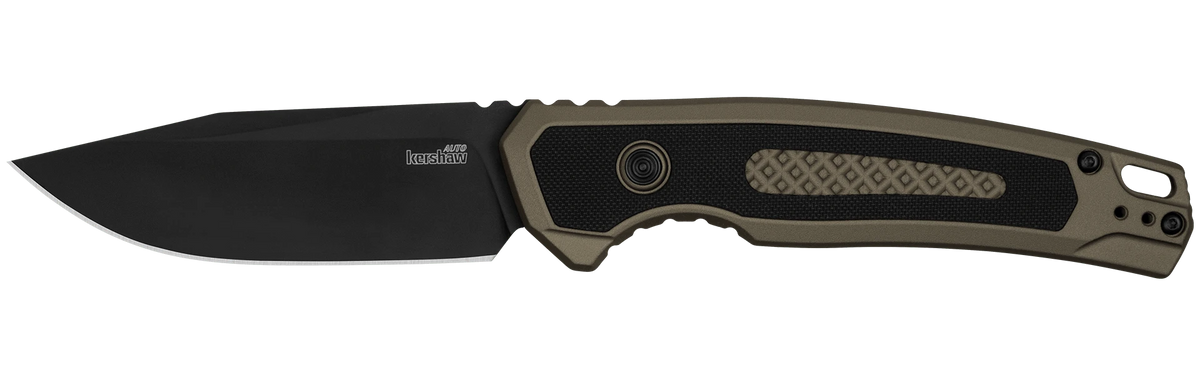 Kershaw Launch 21 Tactical Automatic Knife FDE Al + Black G-10 (3.4" Black M4)