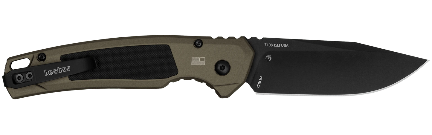 Kershaw Launch 21 Tactical Automatic Knife FDE Al + Black G-10 (3.4" Black M4)