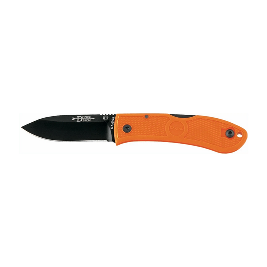 KA-BAR Dozier D2 Folding Hunter, 3" D2 Blade, Orange Zytel Handle - 4062BO