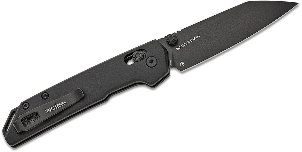 Kershaw Mini Iridium - Reverse Tanto DuraLock KVT Folding Knife 3" D2 Black Oxide
