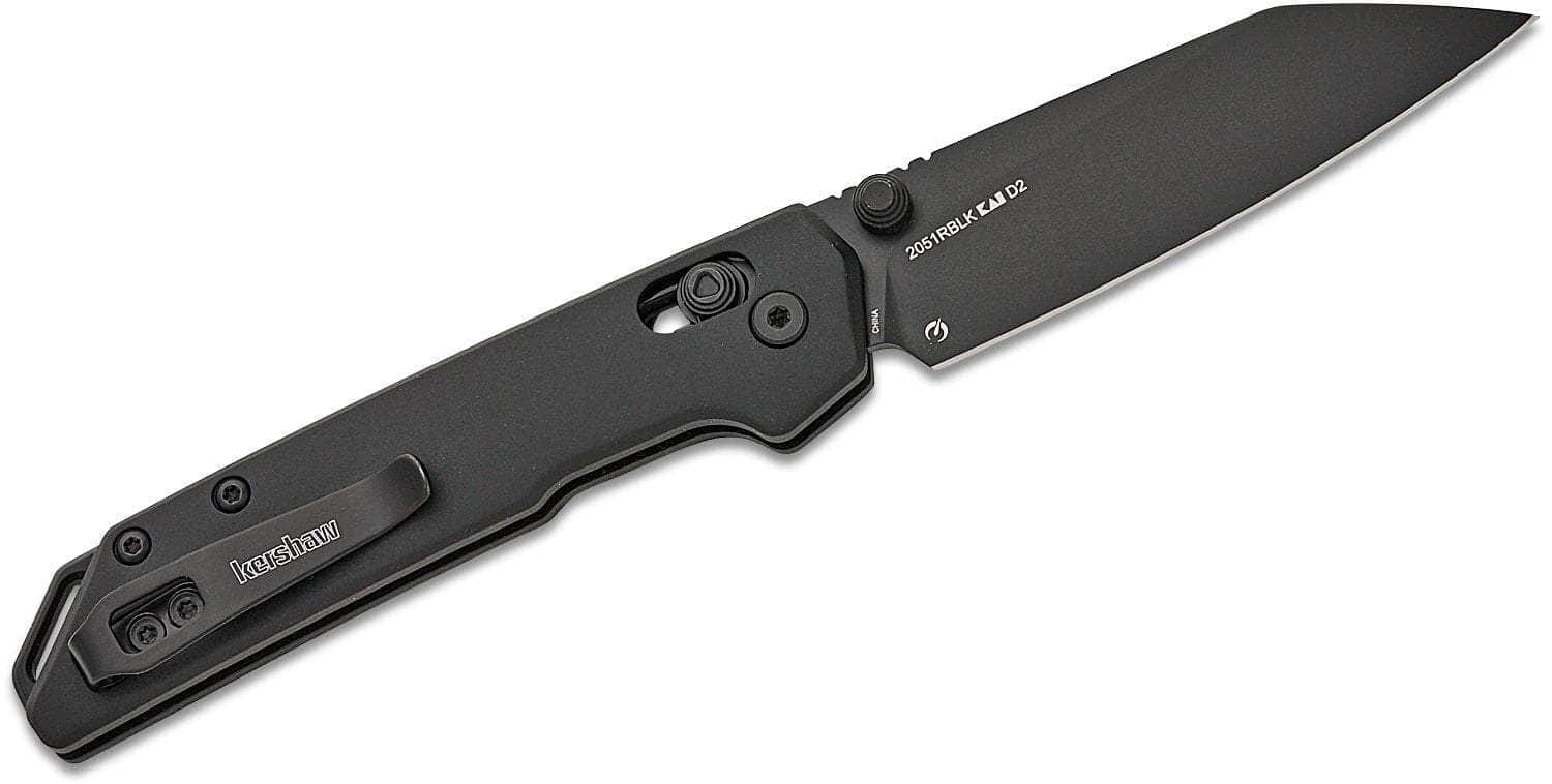 Kershaw Mini Iridium - Reverse Tanto DuraLock KVT Folding Knife 3" D2 Black Oxide 2051RBLK