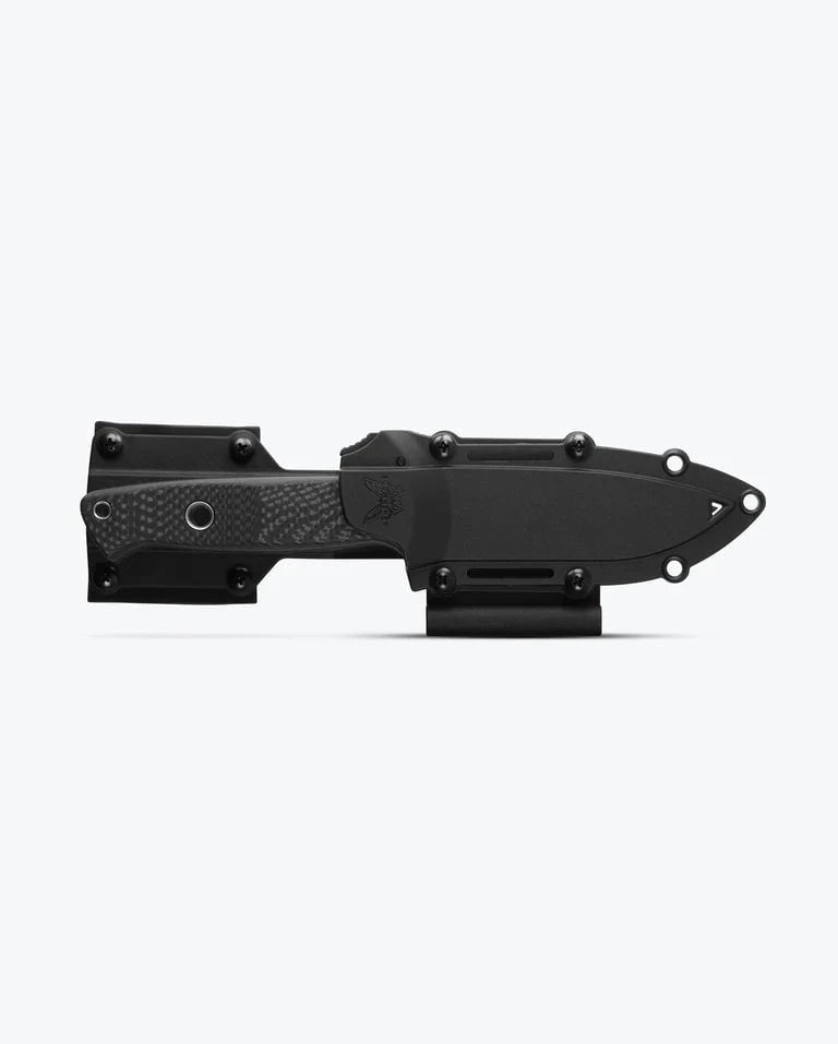 Benchmade Bushcrafter Fixed Blade Knife Black Carbon Fiber (4.4" Black) BM-163BK