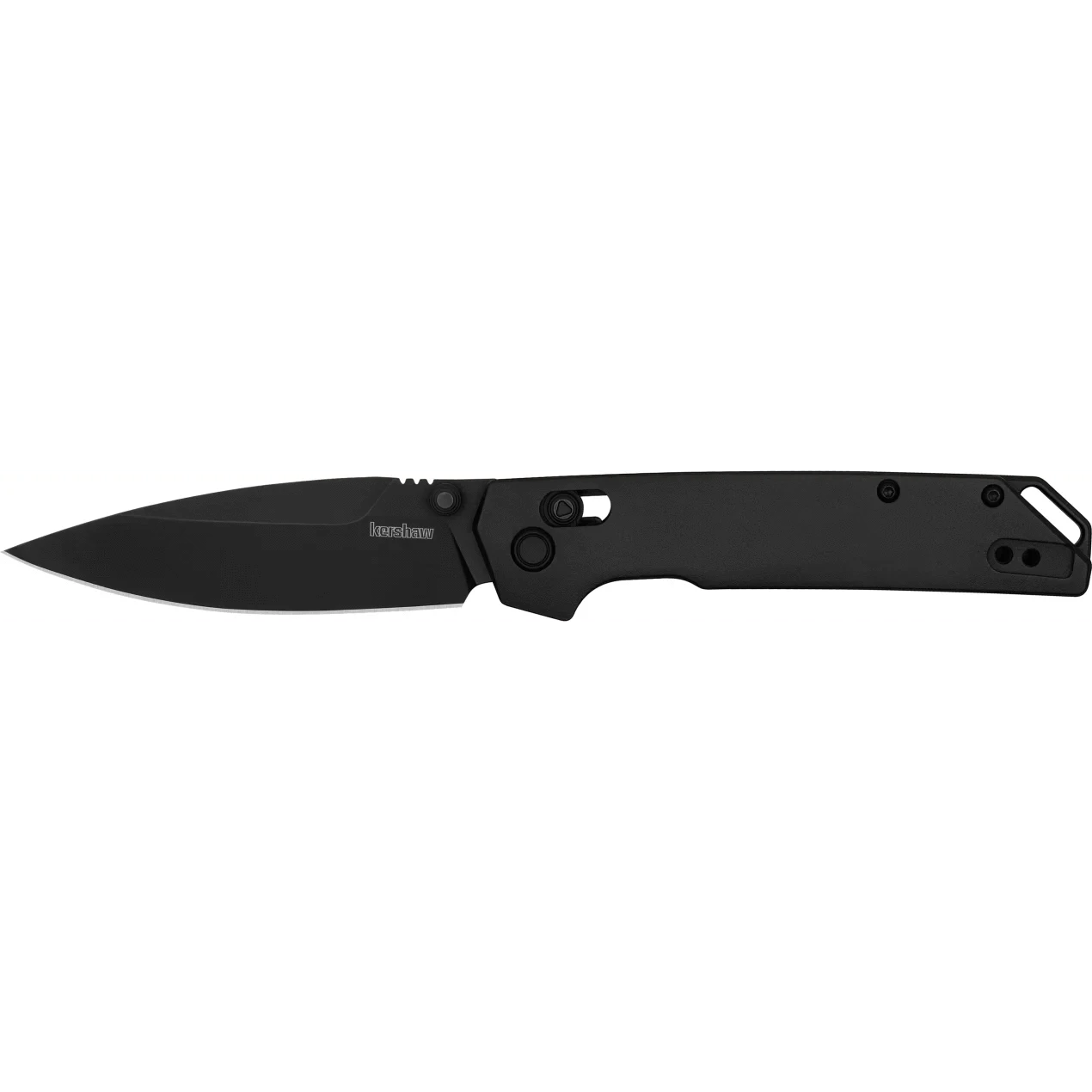 Kershaw Iridium Spear Point, 3.4" D2 Blade, Black Aluminum Handle. 2038BLK