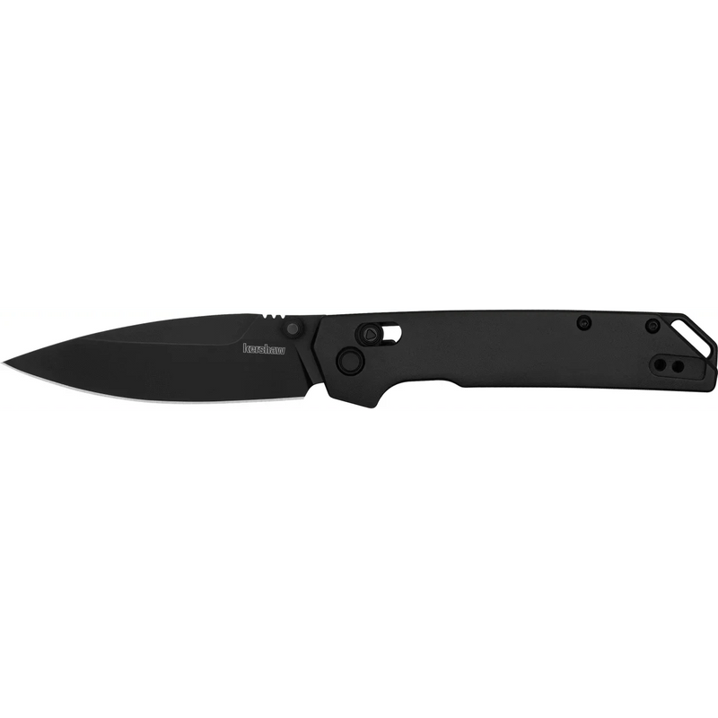 Kershaw Iridium Spear Point, 3.4" D2 Blade, Black Aluminum Handle. 2038BLK