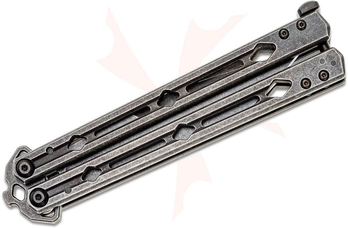 Kershaw Lucha 5150BW Butterfly Knife – 4.6" 14C28N BlackWash Blade, Stainless Steel