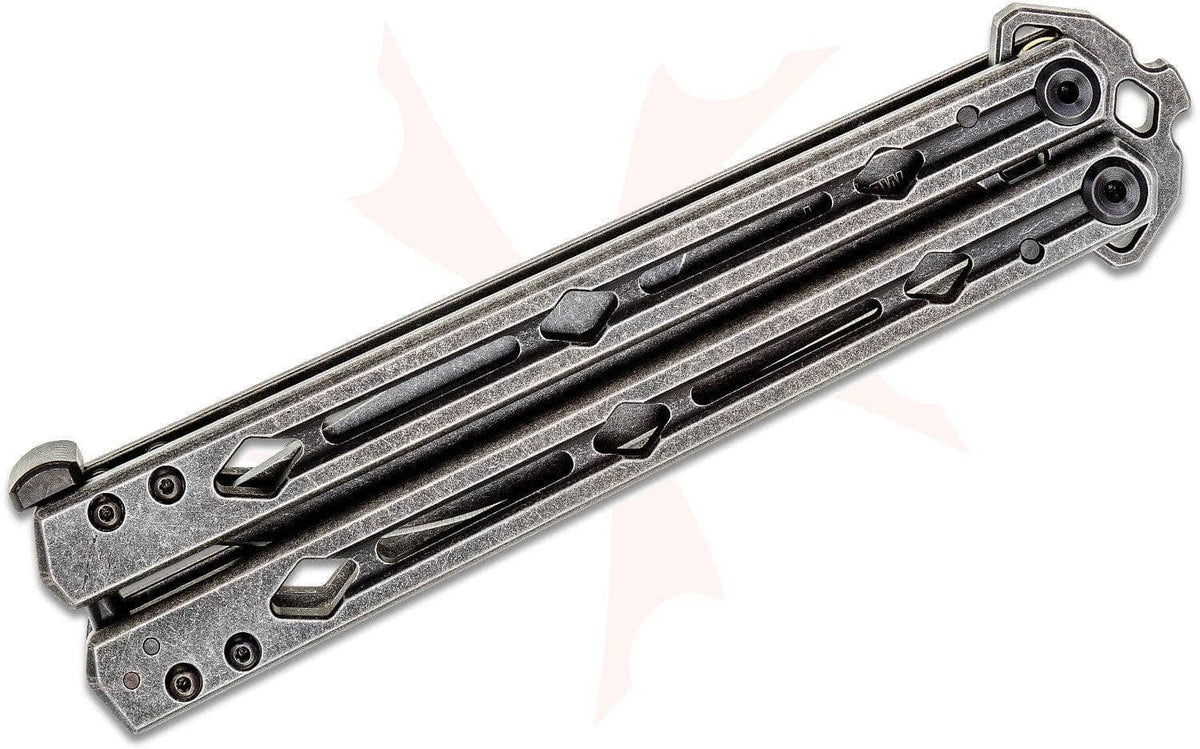 Kershaw Lucha 5150BW Butterfly Knife – 4.6" 14C28N BlackWash Blade, Stainless Steel