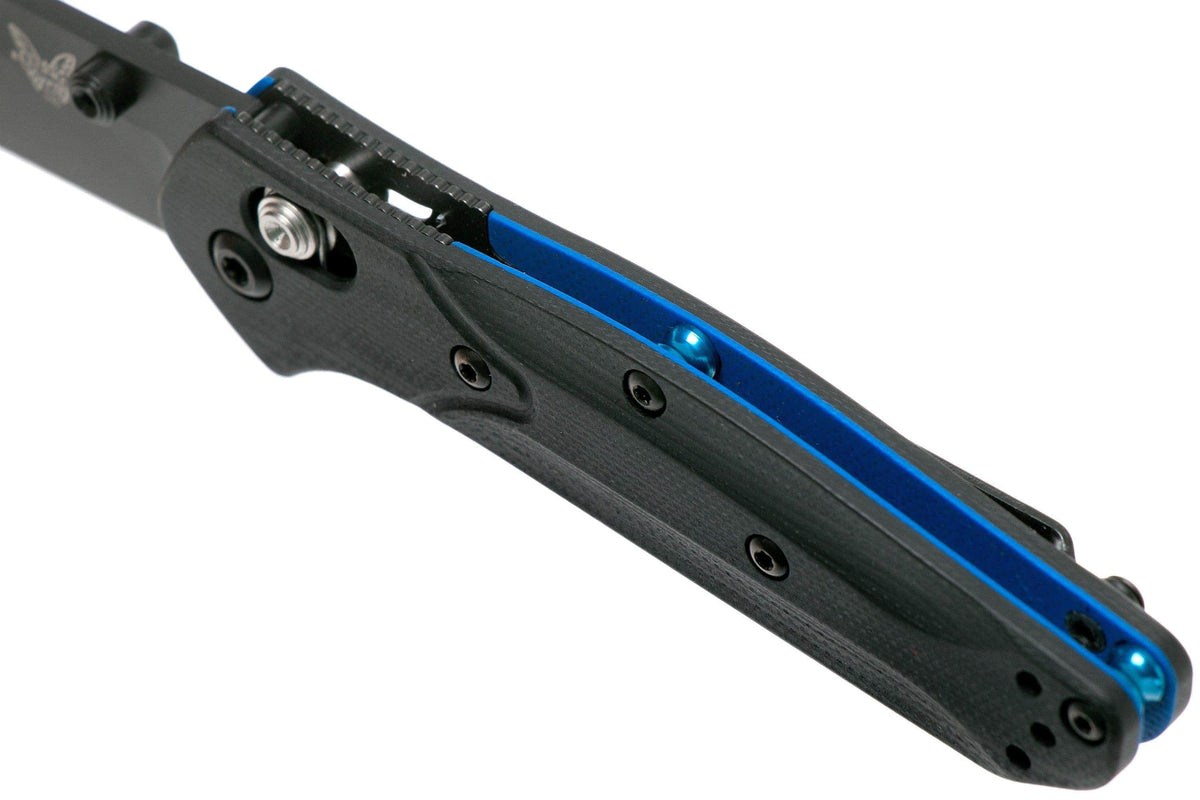Benchmade Mini Osborne 945BK-03 Folding Knife | Black &amp; Blue G10 | CPM-S90V