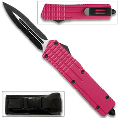Pink Spear Point OTF Tactical Knife
