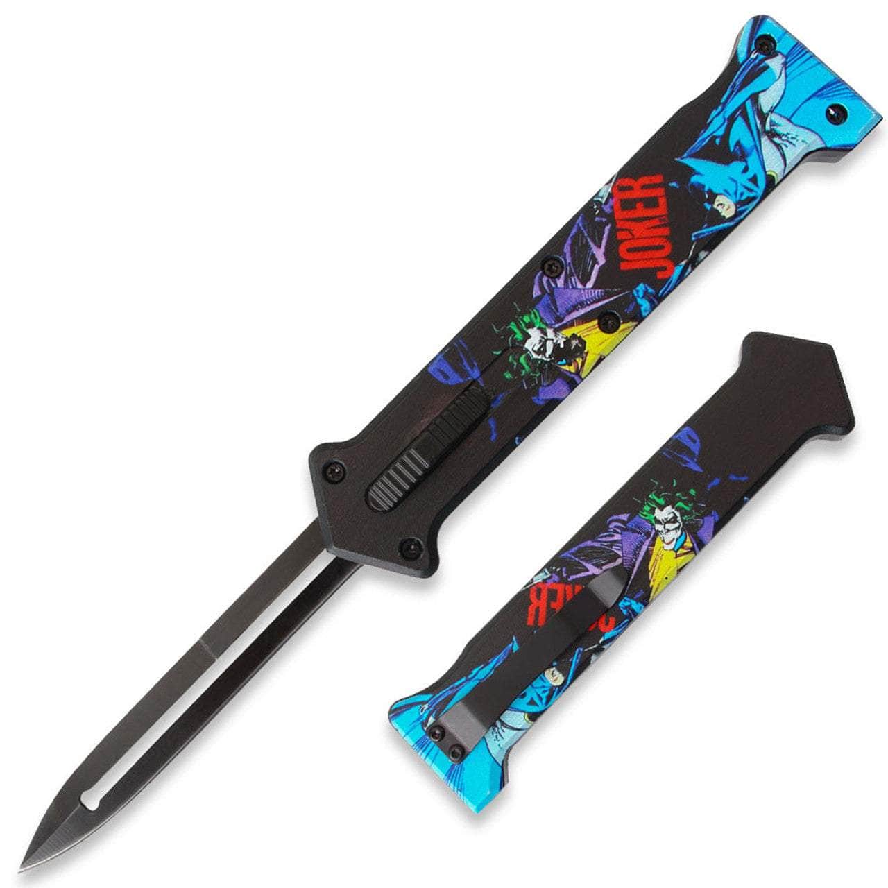 3 D Print Handle JOKER" Black Single Edge Blade OTF Knife Out The Front Limited Edition
OTFL-JO-03