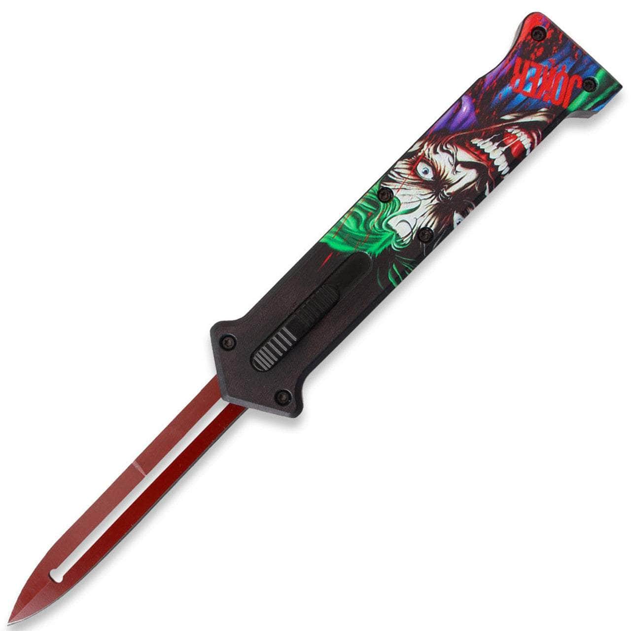 3 D Print Handle JOKER Red Single Edge Blade OTF Knife Out The Front Limited Edition
OTFL-JO-04