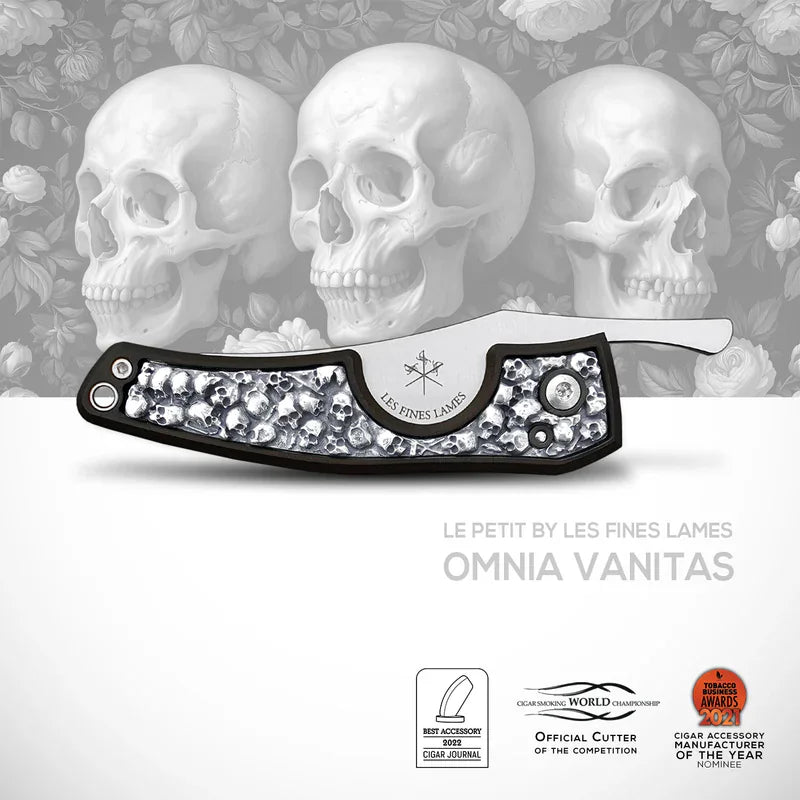 LePetit Cigar Cutter Knife – Omnia Vanitas Sterling Silver