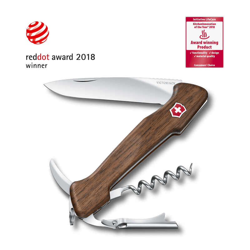 Victorinox Wine Master Walnut – 130 mm, Leather Pouch