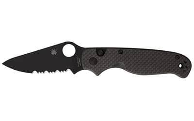 Spyderco ButtonUp C275CFPSBK Folding Knife – 3.27" Black 8Cr13MoV, Carbon Fiber/G-10