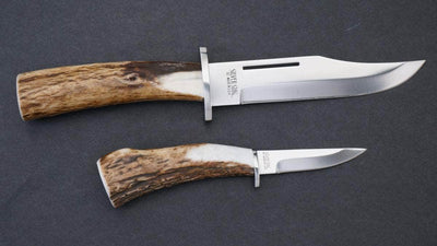 Silver Stag Guide Combo Pack, 2 Hunting Knives, Stag Handles - GCPDVSG