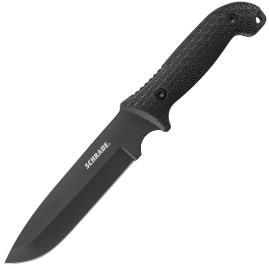 Schrade SCHF52 Frontier, 7" 1095 Blade, TPE Handle, Sheath, Sharpener