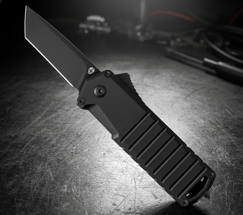 TEKTO A2 Badger Knife Black with Black Accents