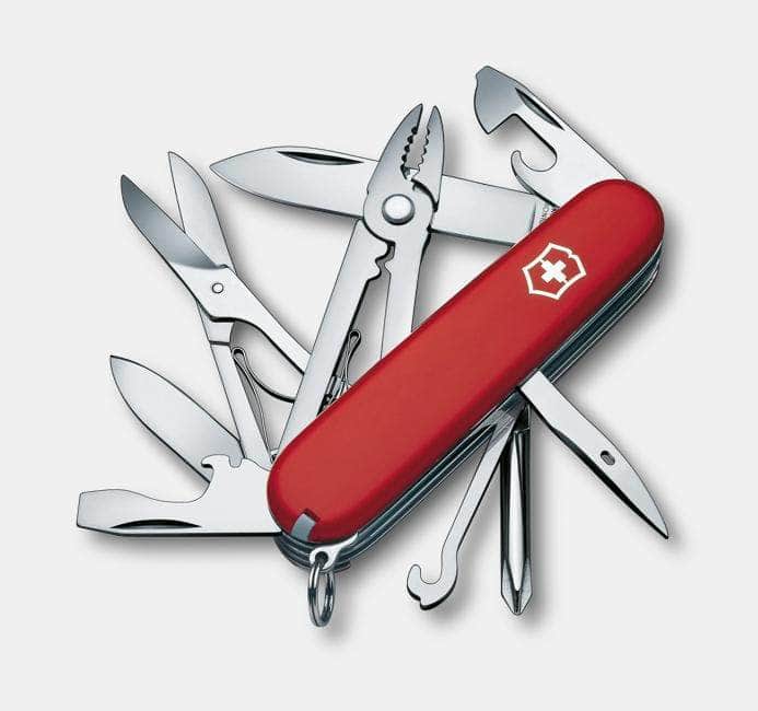 Victorinox Deluxe Tinker Swiss Army Knife – Red, 91mm