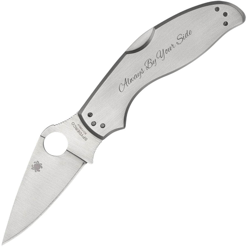 "Always By Your Side" Pre-Engraved Spyderco UpTern