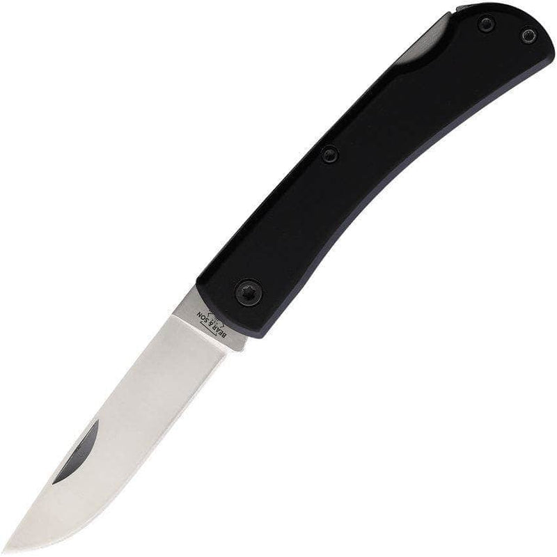 Bear & Son 137L Small Farmhand Lockback – Black Aluminum, Made in USA