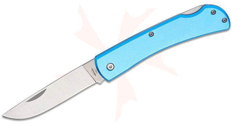 Bear & Son 138LBL Large Farmhand Lockback – Blue Aluminum, Made in USA