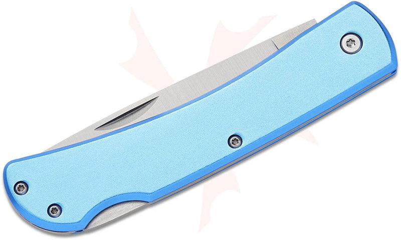 Bear & Son 138LBL Large Farmhand Lockback – Blue Aluminum, Made in USA
