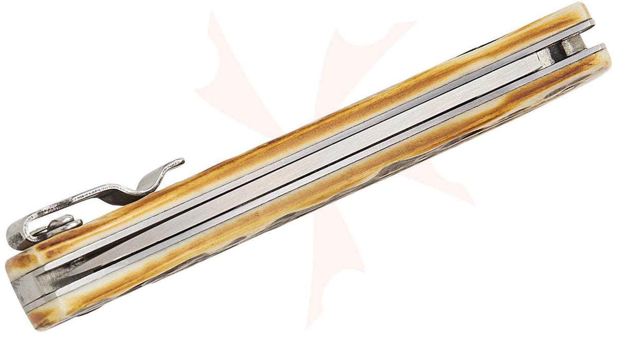 Bear & Son 537L Small Locking Farmhand – Stag Bone, High Carbon Stainless