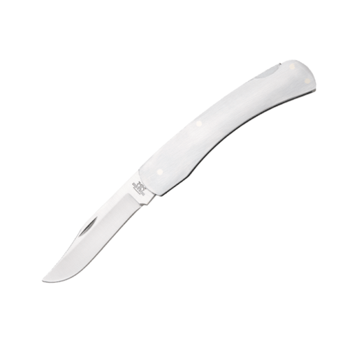 Bear & Son BC105 Executive Lockback Knife – Brushed Stainless Steel, USA Made