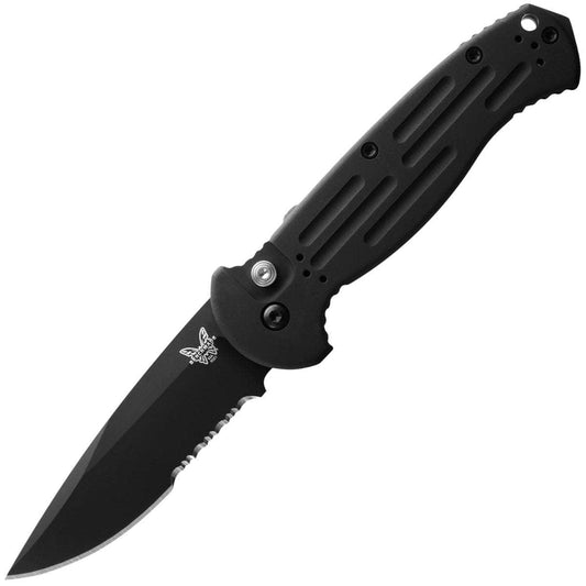 Benchmade 9051SBK AFO II Automatic Knife, 3.56" Partially Serrated Blade