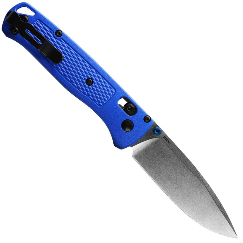 Benchmade Bugout, 3.24" Blade, Blue Grivory Handle - 535