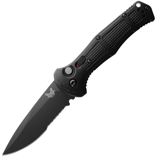 Benchmade Claymore Auto, 3.6" D2 Serrated Blade, Grivory Handle - 9070SBK